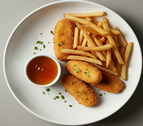 5pcs Chicken Goujons With Chips 